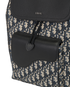 Saddle Backpack, &pound;1,800, Handbags, Navy, Canvas/Leather, Other view